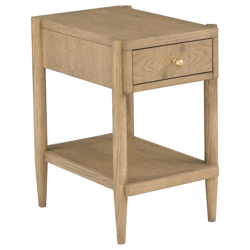 One Drawer Rectangle Drink Table, Sunlit Oak