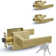 Mega Handles ROBELL Reversible Entry Door Lever and Single Cylinder Deadbolt Lock Combo Pack | Modern Keyed Lever | Keyed Alike Pack of 3