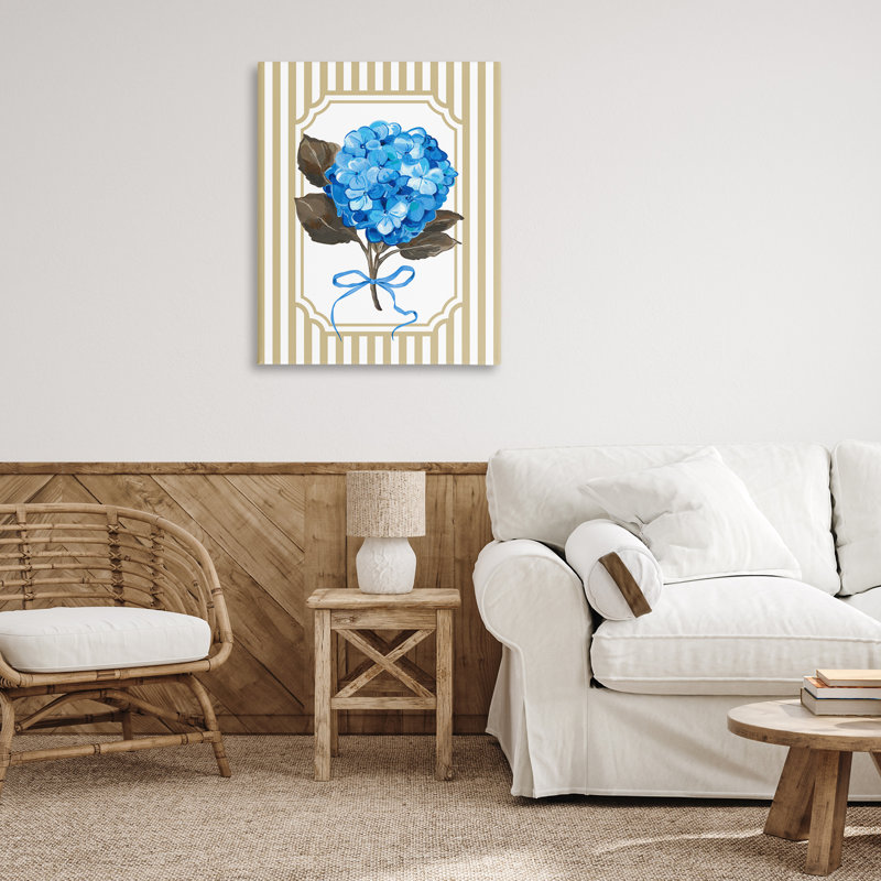 Hydrangea Bundle with Bow Canvas, design by Adonna Ebrahimi, 40" H x 30" W