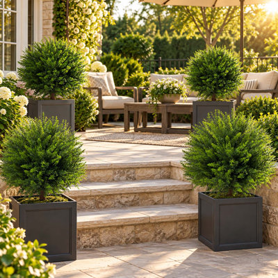 24.5 " H Faux Cedar Topiary Plastic