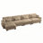 Super Comfort Oversized Modular Sectional Sofa Couch With Movable Ottoman,Corner Sectional With Bolstered Armrests, Deep Seat Cloud Couch, Convertible L Shaped Couch-1614683259-1634774568