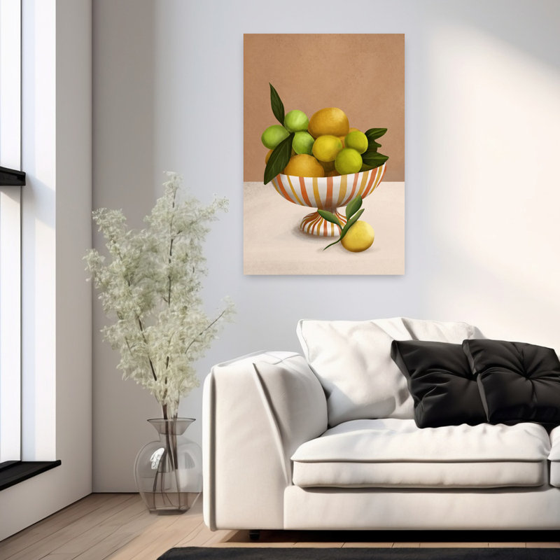Art contemporain contemporain, plante fruitière, H 36 po x l 24 po