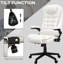 Fauteuil en cuir PU blanc avec massage par vibration et siège de soutien pour le dos