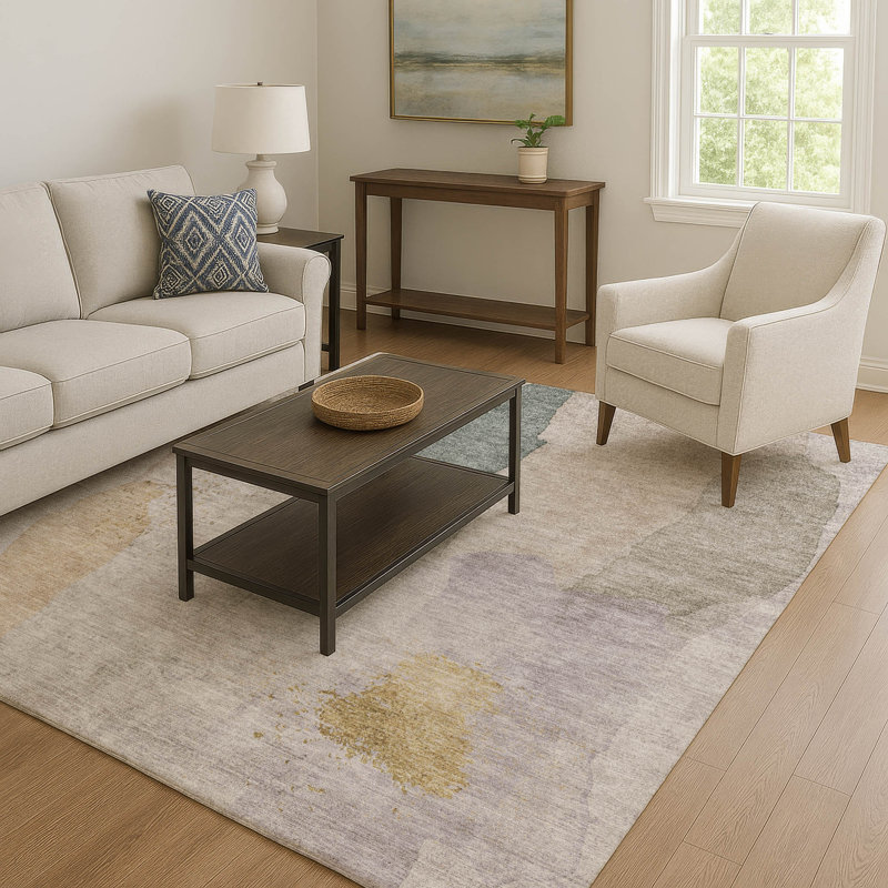 Premium Machine Washable Mouton Abstract Rug, Rectangle 10' x 14'