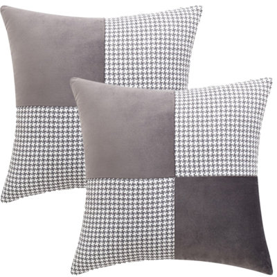 Checkered Cotton Blend Pillow Cover