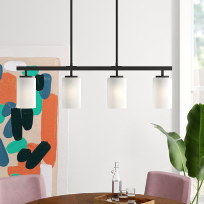 Luminaire suspendu pour îlot de cuisine 4 lumières Charvic