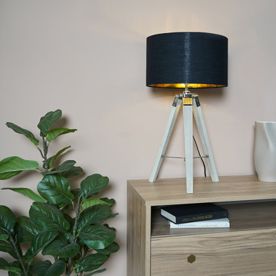 Dearing Wood Tripod Lamp
