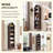 Angled Arch Bathroom Cabinet, 5 Tiers Geometric Cabinet with Storage, Modern Triangular Top Angled Arch with Adjustable Shelves, Wood Cabinet w/Open Display Shelves-10453205-30451799