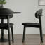Chaise de salle à manger rembourrée avec assise en similicuir, chaise de cuisine avec structure en bois massif, chaise d'appoint moderne à dossier incurvé-937264908-937264910