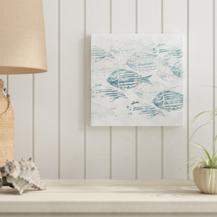Sealife Batik II by June Erica Vess - Wrapped Canvas Painting