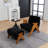 Chenille Upholstered Armchair With Matching Ottoman-1765337431