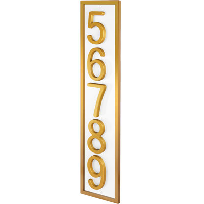 Plaque d'adresse flottante en aluminium Royal Shade