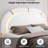 Upholstered Modern LED Bed With APP & Remote Control, White-2015071082