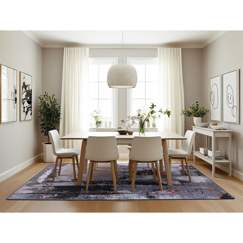 Abstract Indoor Rug, Rectangle 7' x 10'