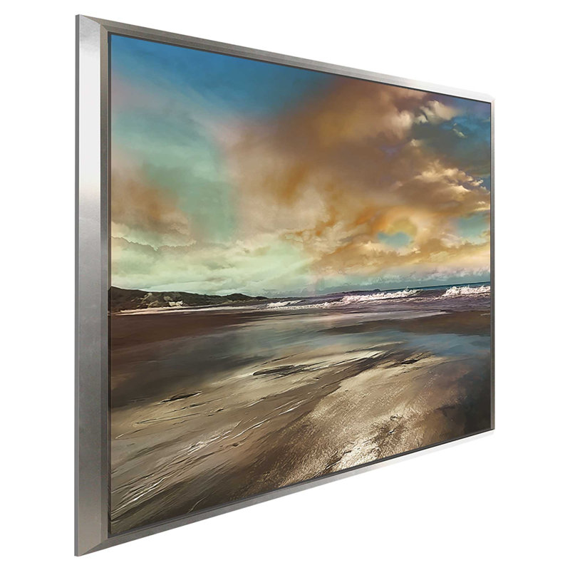 " Reflection " by Mike Calascibetta, 21.5" H x 21.5" W x 2" D, Silver Floater Frame