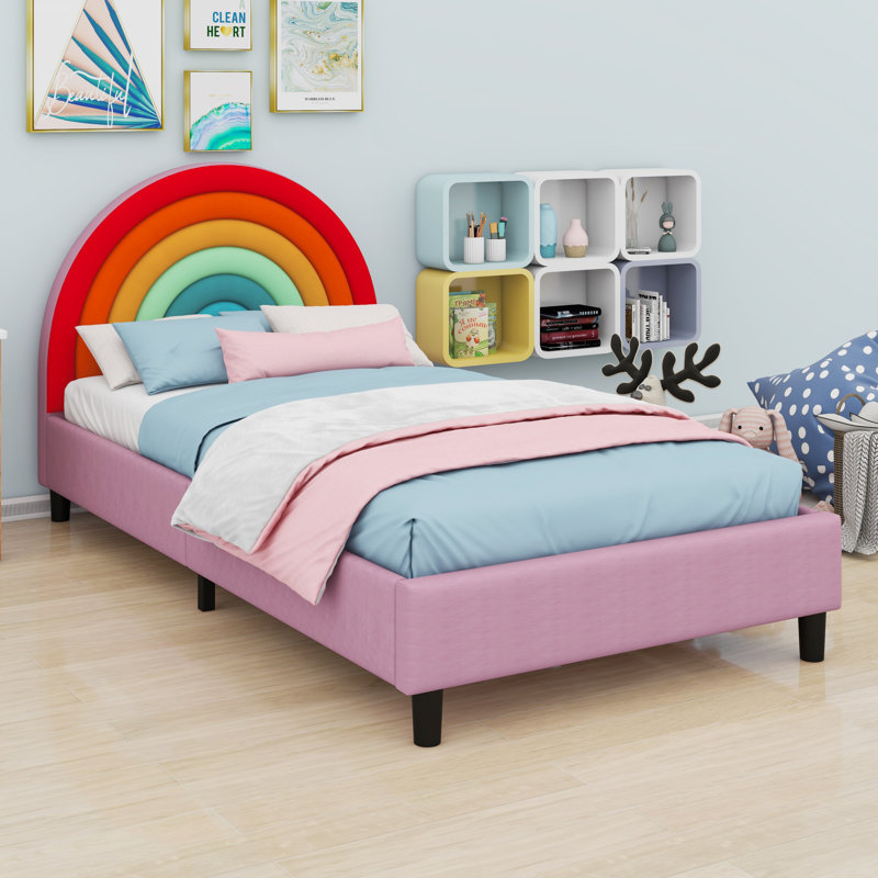 Lit plateforme tapissier Rainbow Design