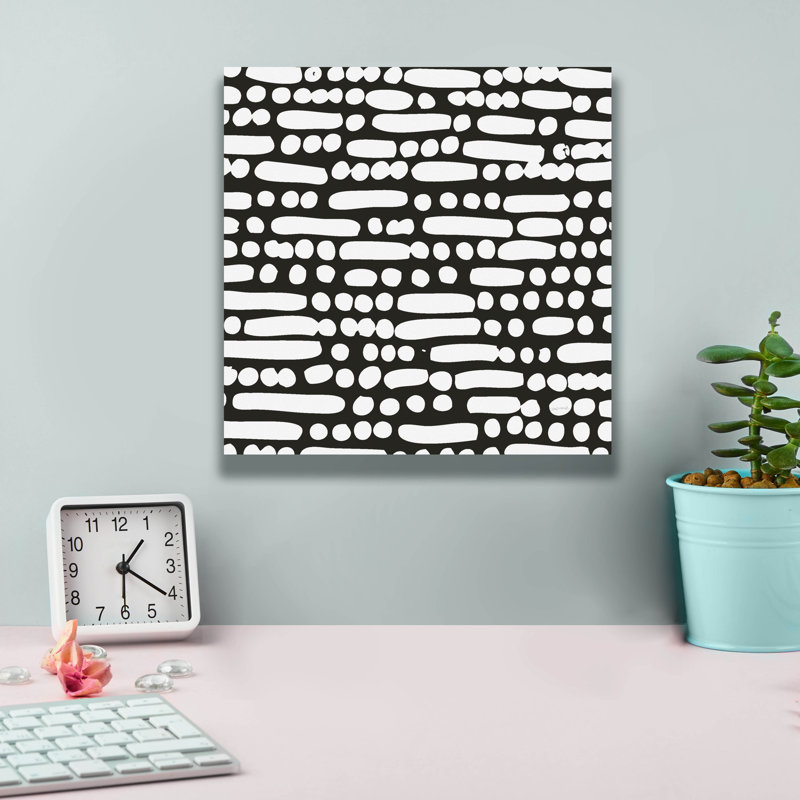  «Cross Current Square Up 3 Bw» par Cheryl Warrick, art mural sur toile, 12 po x 12 po