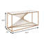 Canapé contemporain de 46,6 po de largeur, doré