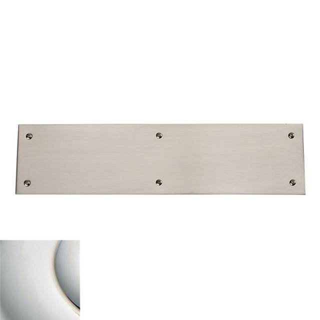Plaque de poussée Solen, Nickel lumineux, H 3,5 po x l 15 po