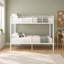 Structure de rangement pour lit double en métal blanc