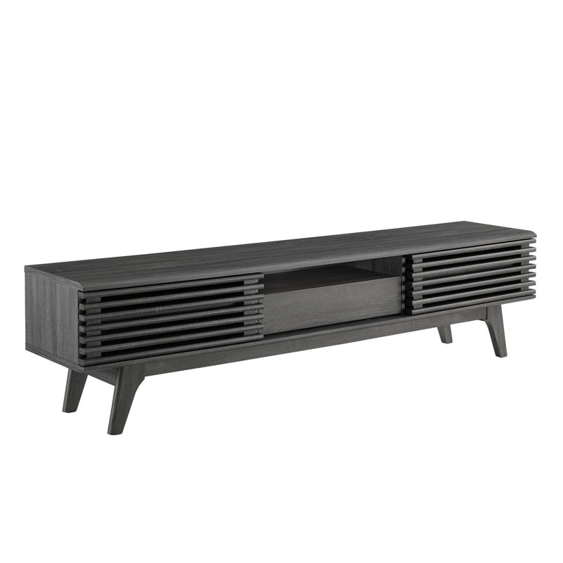 Modway Render TV Stand, Charcoal, 17"H x 70"W 13.5"D