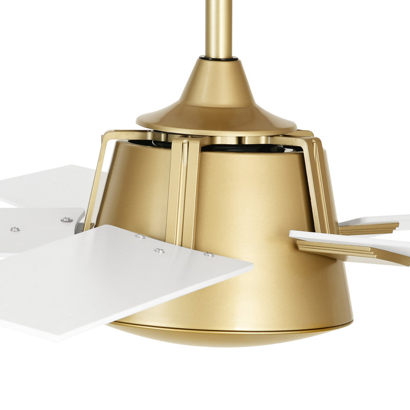 Mercer41 52" 5-Blade DC Motor Indoor/Outdoor Lightless Ceiling Fan With Remote Control, White