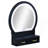 3Pc Vanity Table And Stool Set Built-In Led-Lit Mirror Matching Cushioned Stool Gold-Accented Handles Wooden Home Furniture Black-394646553