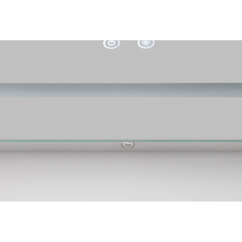 AQUADOM Daytona 24" W x 36" H x 1" D, LED Wall-Mount Mirror for Bathroom with 3 Color Temperature Light, Touch Control, Dimmer and Defogger, Digital Clock