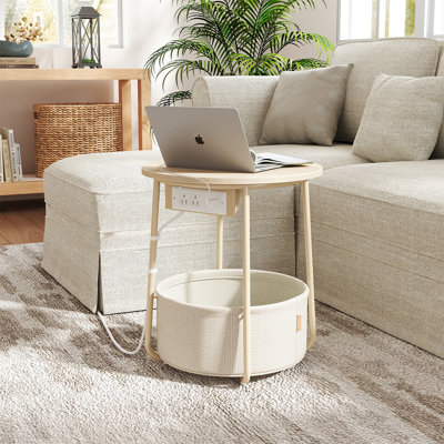Table d'appoint avec station de charge