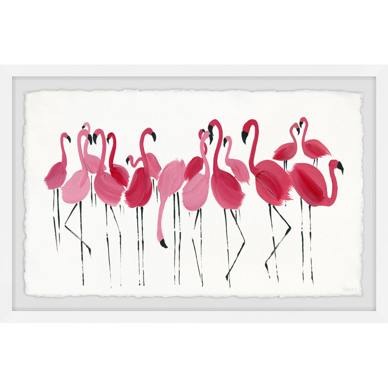 Blushing Flamingos by Parvez Taj - Single Picture Frame Print, 41cm H x 61cm W