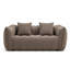 Pouf géant marron en chenille de 168 cm - Canapé deux places avec coussins, canapé en mousse confortable-952939495