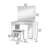 Margo Vanity Set With Lighted Mirror And Padded Stool, White-Gray