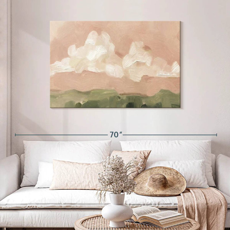 Avery, brume rose, coucher de soleil I, H 30 po x l 45 po