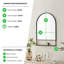 Adilena Arch Metal Frame Hallway Mirror with Storage Shelf - Bedroom Hollywood Mirror-1764115697