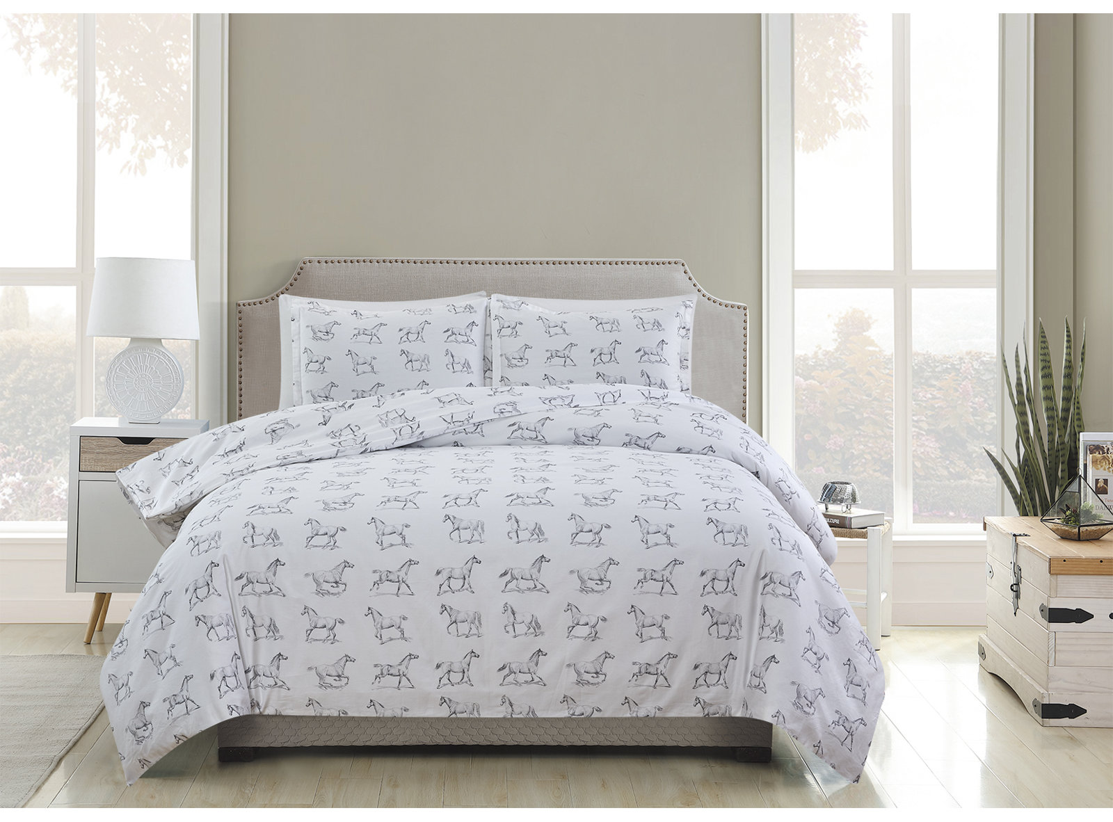 Avalee Cotton Duvet Cover Set, Twin Duvet Cover + 1 Standard Sham