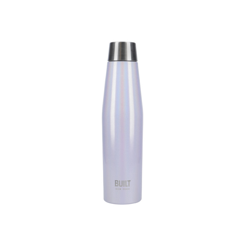 Built Apex 18ml Double Wall Insulated Stainless Steel Water Bottle, Purple/Silver