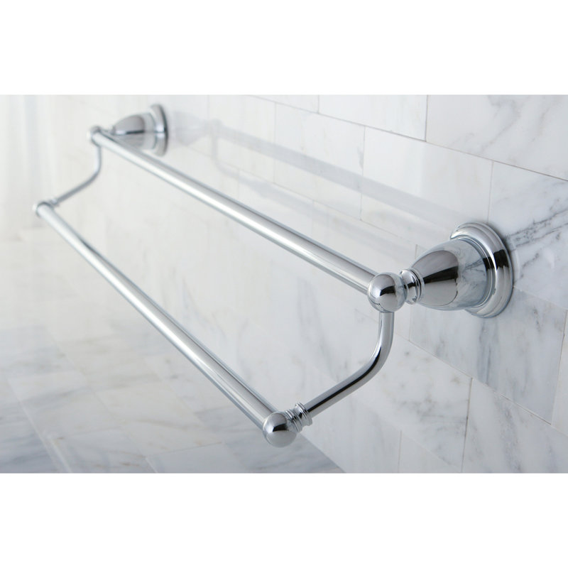 Barre à serviettes double 24 po Kingston Brass Heritage, Chrome poli