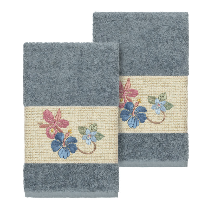 Caroline Turkish Cotton Hand Towel, Teal