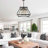 Murvel 16" Modern Geometric Chandelier 4 - Light Dimmable with Crystal Accent