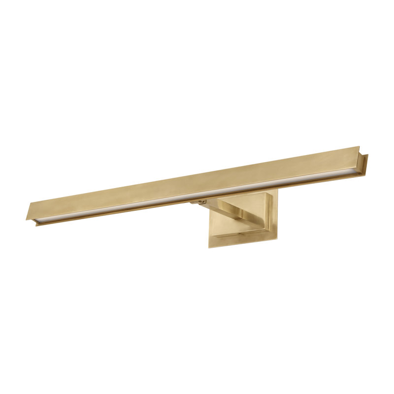Bau Dimmable LED Wall Mounted Picture Light, Natural Brass, 3" H x 30" W x 8" D
