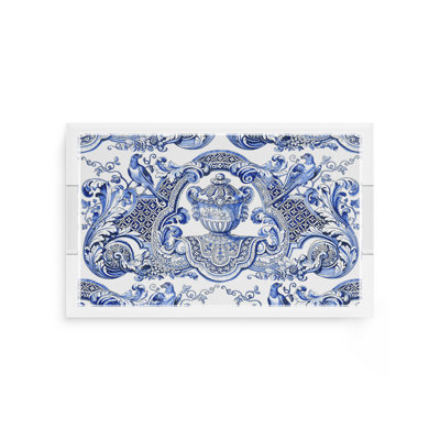 Royal Delft William Mary Blue Acrylic Rectangle Decorative Tray