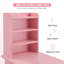 Ingrim Vanity Makeup Desk, Manicure Table with Shelf and Cabinet-1711648064