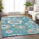 Premium Machine Washable Prisco Teal Rug