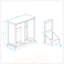 Armoire de trieur de linge inclinable à deux compartiments avec design élégant et sacs amovibles pour une organisation efficace