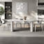 Table de salle à manger moderne en marbre blanc ovale-102533547