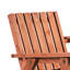 Banc en bois orange - Patio avec table du milieu et trou pour parasol