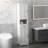 Slim Bathroom Storage Cabinet, Tall Bathroom Cabinet, Linen Tower With Open Shelf, Drawer, Recessed Doors, And Adjustable Shelves, White