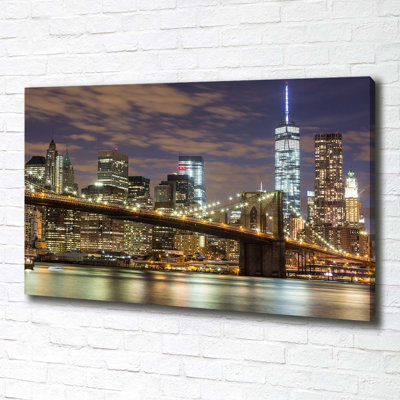 Brooklyn Bridge - No Frame Print on Canvas