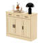 Buffet en chêne de 43,3 po de largeur, armoire à café avec 3 tiroirs et 3 portes, buffet de cuisine pour le salon, cuisine-2106543704