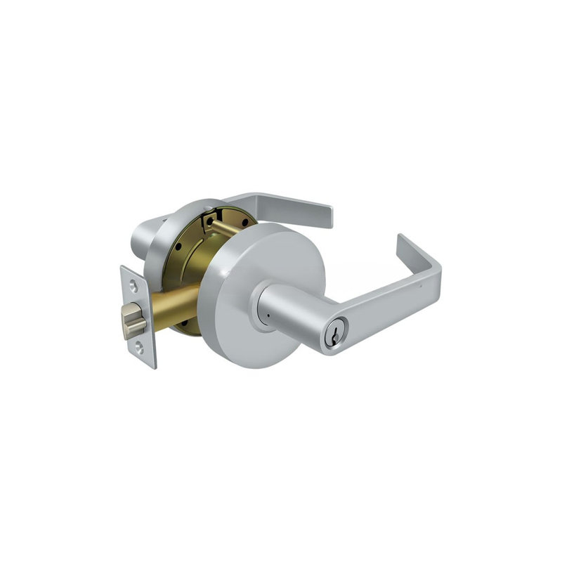 Deltana CL500EVC-26D Comm. Entrée standard GR2, Clarendon avec cylindre en chrome brossé, Chrome brossé